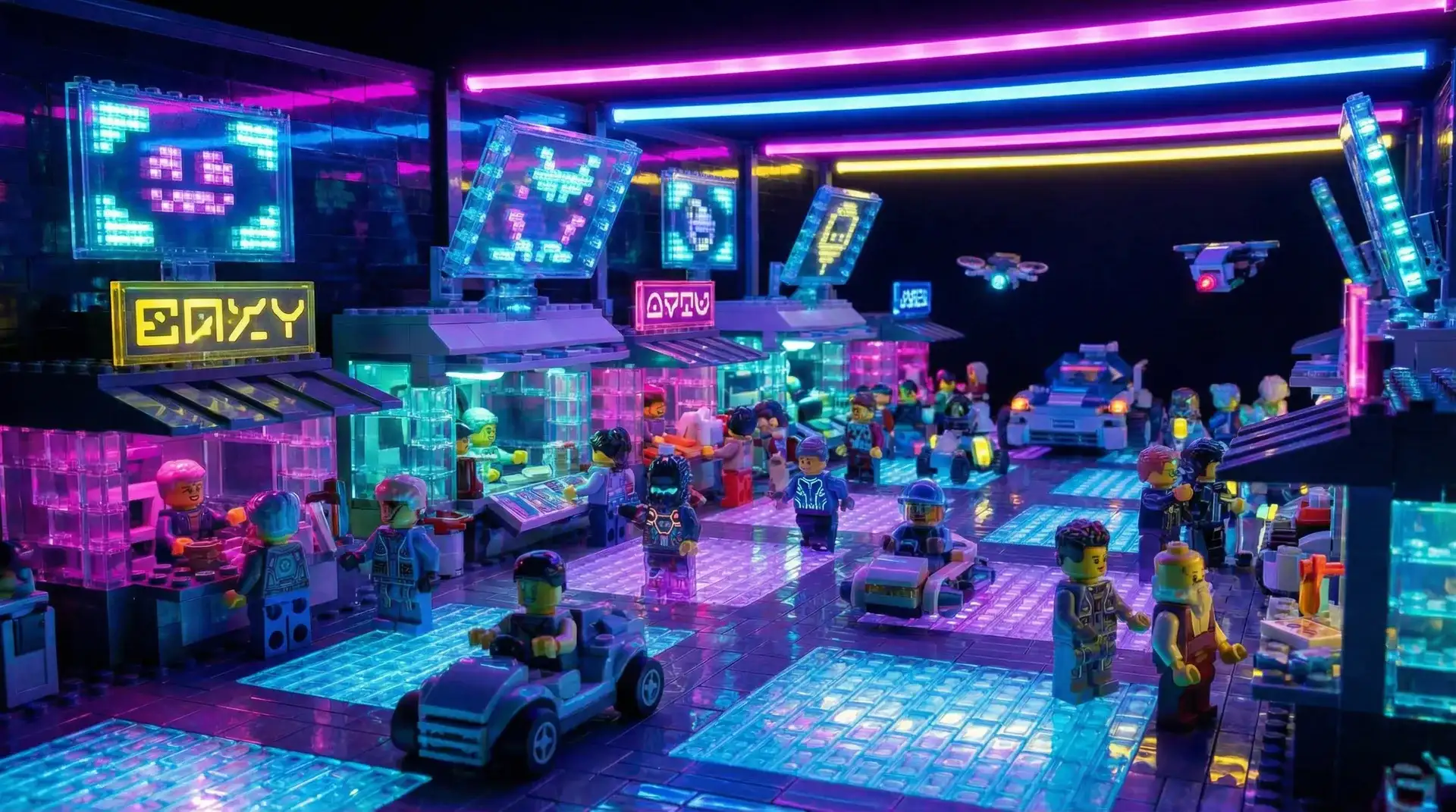 抢庄牛牛 积木不夜城活动广场赛博集市